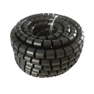 10m Cable Tidy Spiral Wrap with Application Tool 20mm OD - Black