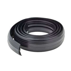 3m Indoor Rubber Cable Protector 19 x 9.5mm Internal Channel - Black