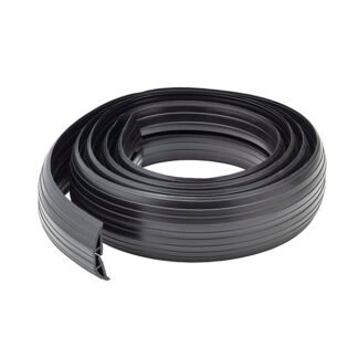 3m Indoor Rubber Cable Protector 19 x 9.5mm Internal Channel - Black