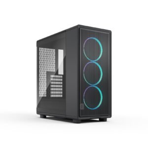 Fractal Design Epoch RGB Black ATX Mid Tower PC Case, Light-Tint Tempered Glass, Mesh Airflow Front, 3 x 120mm Momentum RGB Fans, USB-C 20Gbps, 360mm Radiator Support, 372mm GPU Clearance
