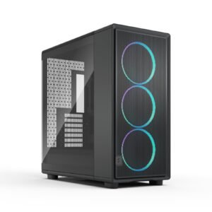 Fractal Design Epoch XL RGB Black E-ATX/ATX Mid Tower PC Case, Light-Tint Tempered Glass, 3 x 140mm Momentum RGB Fans, USB-C 20Gbps, 360mm Radiator Support, 425mm GPU Clearance
