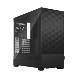 Fractal Design Pop Air Black ATX Mid Tower PC Case, Clear Tempered Glass, High-Airflow Mesh Front, 3 x 120mm Aspect Fans, 280mm Radiator Support, 405mm GPU Clearance, Dual 5.25in Bays
