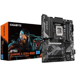 Gigabyte B760 GAMING X DDR4 GEN5 Intel 1700 Socket Motherboard, ATX, 4x DDR4 Slots, 3x M.2 Sockets, Fitted I/O Shield, 2.5GbE LAN, 1x DisplayPort / 1x HDMI Port
