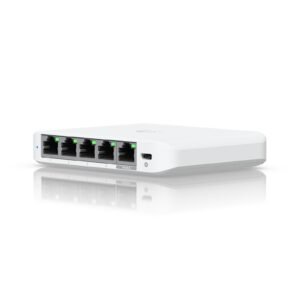 Ubiquiti USW-FLEX-2.5G-5 UniFi Flex 2.5G Ultra Compact 5 Port POE/USB-C Powered Managed Switch