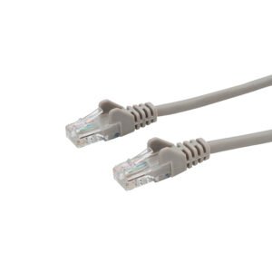 0.5m RJ45 CAT5e UTP Stranded Flush Moulded Network Cable - 24AWG - Grey