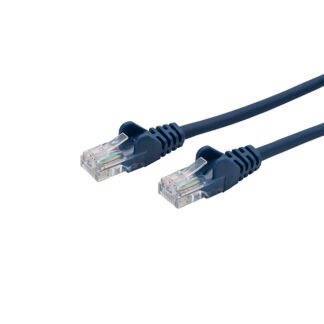 0.3m RJ45 CAT6 UTP Stranded Flush Moulded LS0H Network Cable - 24AWG - Blue