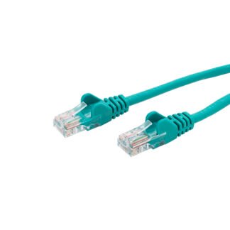 0.3m RJ45 CAT6 UTP Stranded Flush Moulded LS0H Network Cable - 24AWG - Green