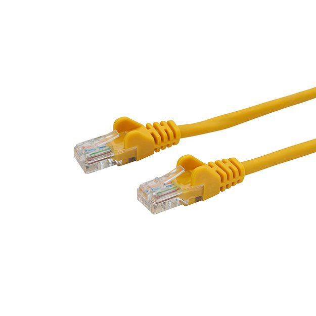 0.3m RJ45 CAT6 UTP Stranded Flush Moulded LS0H Network Cable - 24AWG - Yellow